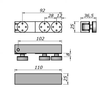 ART. 191 - Metal Shower door hinge by Nuova Oxidal - view 3